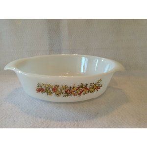 Fire King Anchor Hocking Oval Fall Harvest Casserole Dish